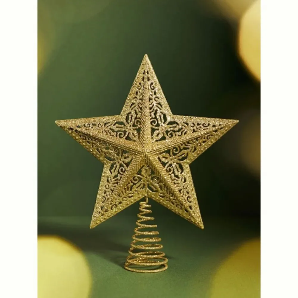 Anthropologie Gold Star Tree Topper